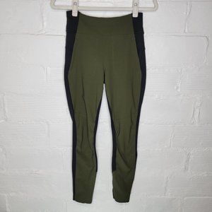 Athleta Women's Size 6 Pants Green Black Highline Hybrid Ankle Pocket